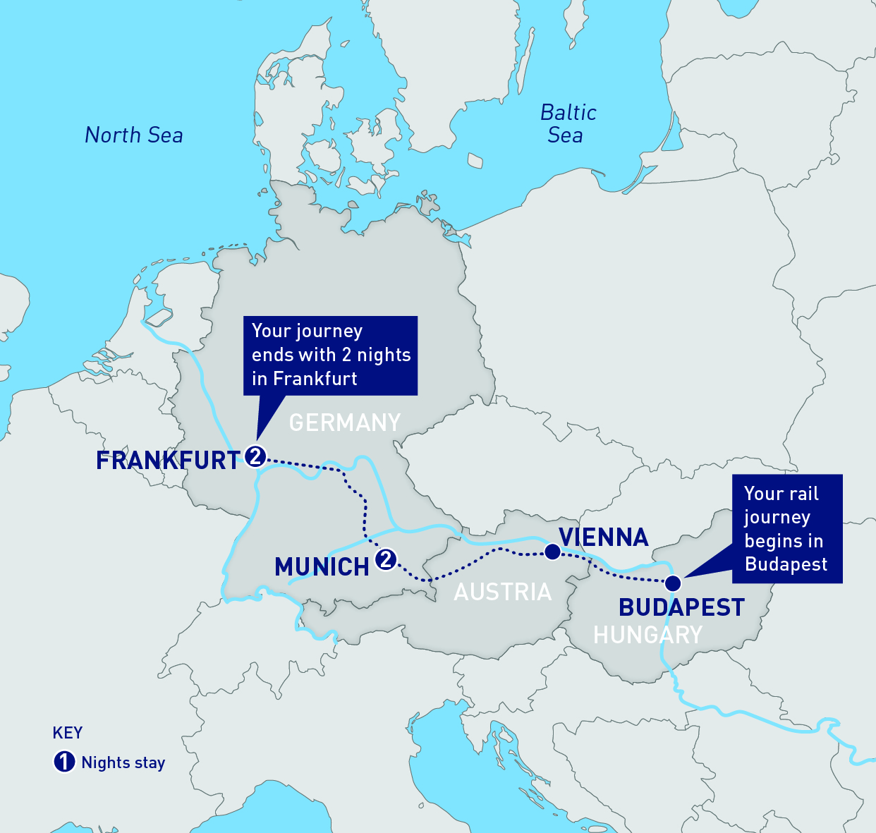 Munich and Frankfurt from Budapest Railbookers