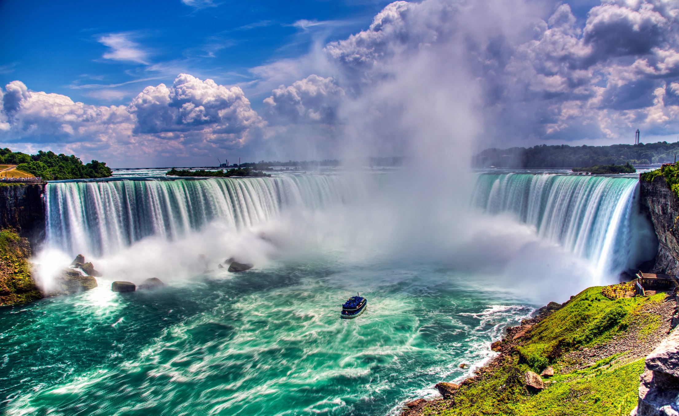 The Horseshoe Falls at Niagara.